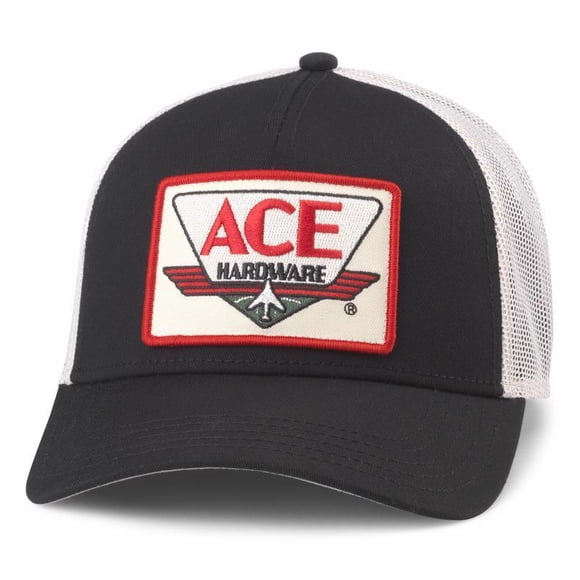 Gorra de béisbol Ace Vintage Threads Logo Marfil/Negro de algodón