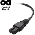 thumbnail image 3 of Cable Matters 2 Pack 2 Prong Polarized TV Power Cord 10 ft, UL Listed TV Power Cord Replacement for Vizio TV, 2 Slot Polarized Power Cord / AC Power Cable (NEMA 1-15P to IEC C7) - 10 Feet, 3 of 4