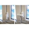thumbnail image 3 of Window Locks - Zinc Alloy - 4 Pcs White Household Security Door Locks for Various Doors and Windows - PVC Home Security, 3 of 5
