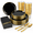 Classic Black, variant on 700plastic Plates - Disposable Dinnerware Set For 100 Include 200 Dinner/dessert 300 Cutlery 100 Cups 100 Napkidea Wedding/party/