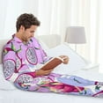 thumbnail image 5 of KLL Dragon Fruit Sleepwear Mens Flannel Pajamas,Long Cotton Pj Set, 5 of 7