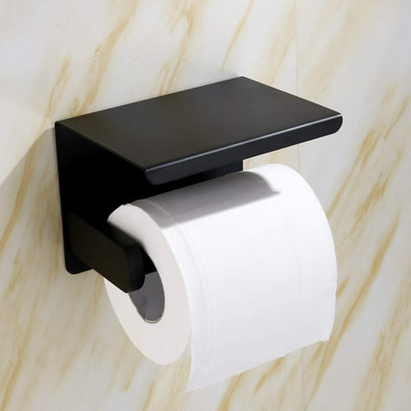 Toilet Paper Holder With Phone Self Adhesive Roll Wall Mounted For Bathoom Black Canada - Wall Mounted Toilet Paper Holder Height