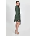 thumbnail image 2 of Blusa larga con manga globo y cinturon Roman Fashion/Juvenil, 10801 (Verde militar) verde oscuro CH, 2 of 6