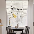 thumbnail image 4 of This Is Tie Up Curtain 63 Inches Long, Us Our Life Our Story Our Home Balloon Style Kitchen Window Curtain Over Sink, Small Window Rod Pocket Curtain 52"x63", 4 of 9