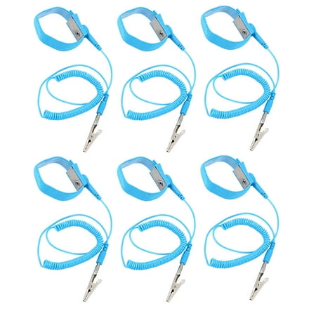Image of 6pcs Anti-Static Wrist Strap Adjustable ESD Wrist Strap with Grounding Wire