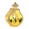 thumbnail image 2 of Linterna de vela navideña, linterna colgante, vela decorativa, portavelas, linterna de mesa para recuerdo de fiesta, Pascua, Navidad Muñeco de nieve, 2 of 8