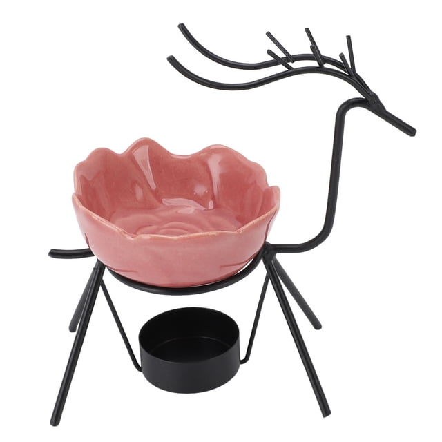Quemador de Aromaterapia, Adorno Decorativo Con Candelabro Aceite Quemador Rosa Para El Hogar