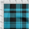 thumbnail image 2 of oneOone Viscose Jersey Blue Fabric Tartan Craft Projects Decor Fabric Printed By The Yard 60 Inch Wide, 2 of 4