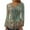 Army Green, variant on Patlollav Summer Blouses Sexy Fold Print Women Long Sleeve V Neck Button Top on Ladies