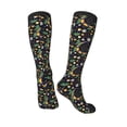 thumbnail image 4 of Daiia Sports Socks Snake And Flower Printed Novelty Crew Socks for Men Women Knee High Socks Cotton Socks Soft & Breathable Support Unisex Socks, 4 of 9