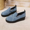 thumbnail image 6 of Miluxas Women's Denim Penny Loafers Breathable Flat Shoes Comfortable & Lightweight Slip-Ons Light Blue 9.5(43), 6 of 7