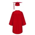 thumbnail image 2 of vastwit Kids Unisex Graduation Gown Robe Cap V Neck Set with 2025 Badge Tassel for Photo Shoot Red 33, 2 of 7