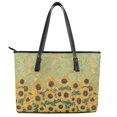 thumbnail image 2 of ZUXONGSY Painted Sunflower Print Handbag for Women Lightweight Shoulder Bag PU Leather Top Handle Tote Bag with Handle for Dating Shopping, 2 of 6