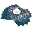 thumbnail image 2 of XMXT 1 Pcs Woven Placemats, Purple Watercolor Flower Stain Resistant Anti-Skid Placemat for Kitchen Table, 12 x 18 inches, 2 of 6
