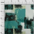 thumbnail image 2 of oneOone Rayon Teal Green Fabric Brush Stroke Sewing Material Print Fabric By The Yard 56 Inch Wide, 2 of 8