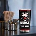thumbnail image 3 of Black Nurse Costume Black History Month Gift Tumbler Travel Print Coffee Mug Stainless SteelGift Idea for Balck Women Nurse Friend Birthday Party Nurse Day, 3 of 6