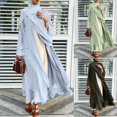 thumbnail image 3 of Túnica musulmana de doble capa, kimono Abaya, caftán de Dubái, cárdigan musulmán, vestidos Abayas, túnica informal para mujer, caftán, ropa islámica, 3 of 5