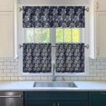 thumbnail image 3 of Kitchen Curtains 24 Inch Short - 3 Panel Set, Hawaiian Sea Turtle Ocean Design, Tropical Underwater Marine Life Print, Rod Pocket Window Curtain, Easy Wash, 3 of 6
