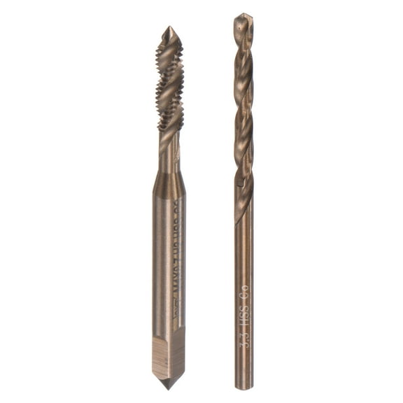 Uxcell M4 x 0.7 Spiral Flute Tap and 3.3mm Drill Bit Set M35 Cobalt High Speed Steel