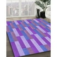 thumbnail image 3 of Ahgly Tapis d'Intérieur Lavable en Machine Carré Transitionnel Bleu Violet Violet, 8 Pieds Carré, 3 of 7