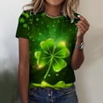 thumbnail image 2 of TSADFHJI T-Shirts de Noël pour Femmes, Mode, Col Rond, Manches Courtes, Imprimé Amour, TG Vert, 2 of 4