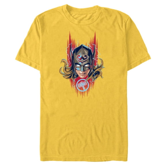 Marvel Thor: Love and Thunder Mighty Thor - Short Sleeve Blended T-Shirt for Adults - Customized-Yellow