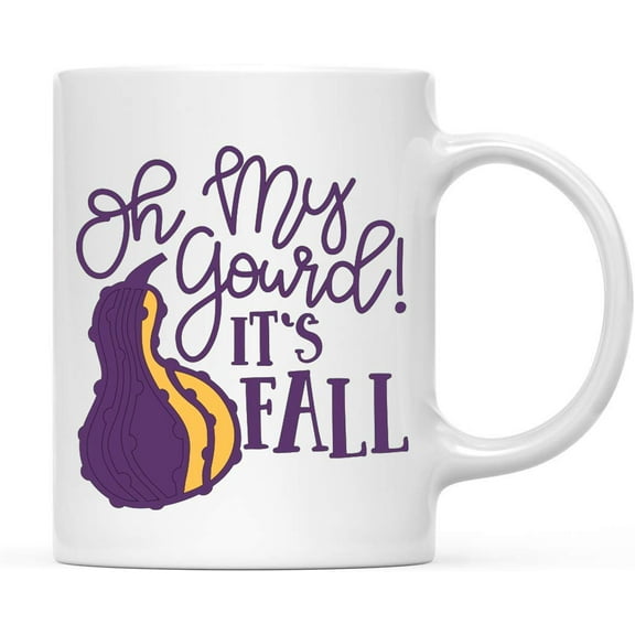 Koyal Wholesale Fall Autumn Season 11oz. Coffee Mug Gift, Oh My Gourd! It's Fall, 1-Pack