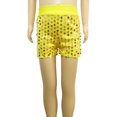 thumbnail image 2 of CPNG Kids Girls Sparkly Sequin Shorts Teen Girls Elastic High Waist Party Dance Shorts Fashionable Performance Shorts(Gold,13-14 Years), 2 of 4