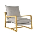thumbnail image 3 of Better Homes & Gardens Wooden Ezra Sling Accent Chair, Gray Linen, 3 of 15
