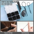 thumbnail image 3 of RYLZX 1800pcs Elastic Hair Bands with Hair Loop Styling Tool Set, Clear Mini Hair Bands and Black Elastic Hair Ties with Rubber Band Cutter Organizer Box Hair Accessories for Toddler  Girl Women, 3 of 8