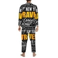 thumbnail image 5 of Bingfone Men'S Pajama Set 2 Piece Loungewear Pjs, Long Sleeve With Pajama Pants-Travel, 5 of 9