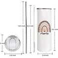 thumbnail image 3 of Mama Rainbow Tumbler With Lid and Straw,Best Mom Ever,Mama Rainbow Leopard Mug Cup Tumbler Vacuum Insulated Tumbler,Mothers Day Birthday Gifts from Gaughter, 3 of 6