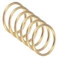 thumbnail image 1 of Anillos atrapa sueños Uxcell de 6 piezas, anillo redondo de macramé de metal de 1.4 pulgadas para corona de boda DIY [Oro], 1 of 1