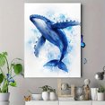 thumbnail image 4 of Qisvanset 12x16 Inch Humpback Whale Watercolor Canvas Wall Art, Ocean Marine Art Gift for Coastal Home Decor, 4 of 8