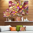 thumbnail image 2 of Designart - Grande Fleur Fractale Alien Multicolore - Impression sur Toile Florale, 2 of 2