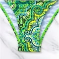 thumbnail image 4 of ZQUUVOU Women's Three Piece Swimsuit Tie High Waist Beach Bikini (Green,L), 4 of 6