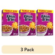 (3 pack) Kellogg's Raisin Bran Original Breakfast Cereal, Family Size, 24 oz Box