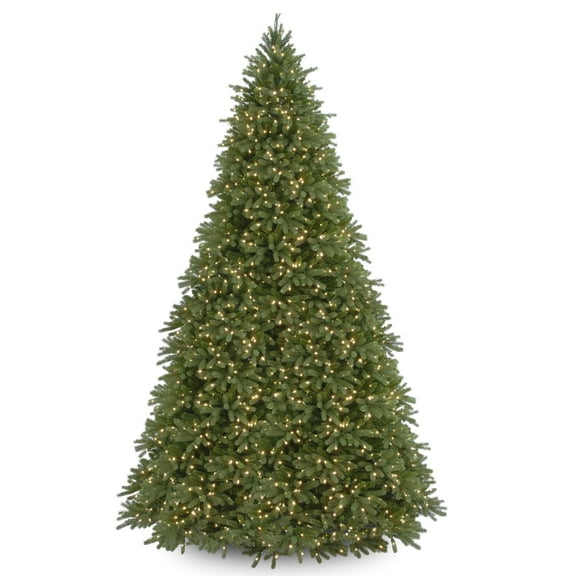 National Tree Company 12 ft. Pre-Lit Jersey Fraser Fir Artifcial Christmas Tree with Clear Lights, Feel Real®, Includes Stand