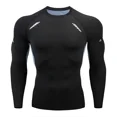thumbnail image 4 of 2024pro Nueva camiseta de manga corta de entrenamiento de fútbol azul de compresión muscular ajustada para hombre para correr, 4 of 4