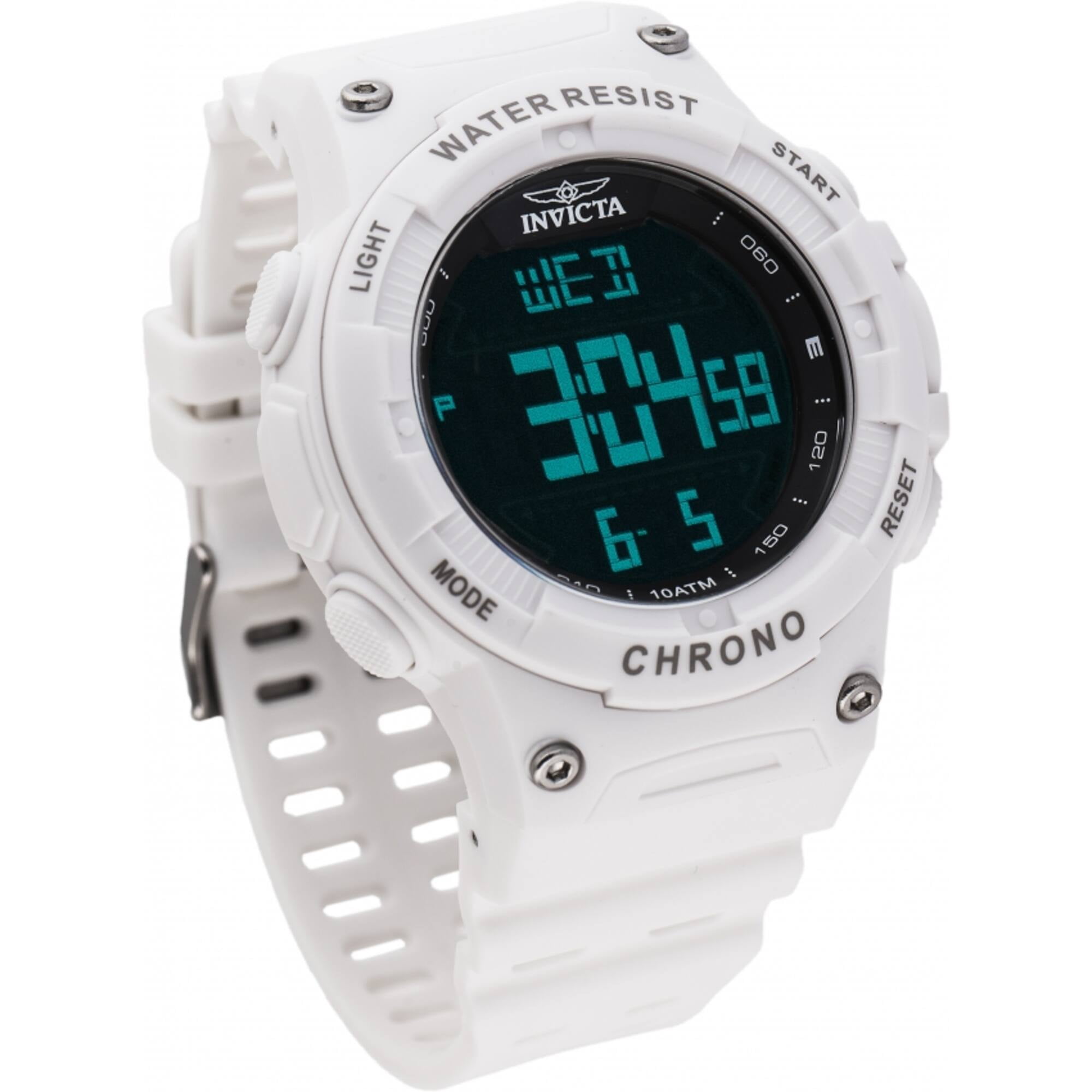 Invicta Men's 47524 Invicta Racing Electronic White Polyurethane Digital Black Dial Watch
