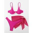 thumbnail image 1 of Bañador con estampado de leopardo para mujer, ropa de playa con minifalda, conjunto de Bikini Floral Sexy, traje de baño de tres piezas, novedad de verano, 1 of 5