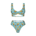 thumbnail image 4 of Daiia Lemon Ice Cream Women's Bikini Set Two Piece Swimsuit High Waisted Bikini Adjustable Straps Bikini Perfect for Beach, Pool, and Summer Vacation-XX-Large, 4 of 9