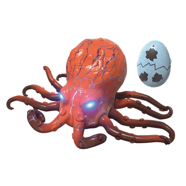 Pulpo eléctrico de control remoto de movimiento rápido con ojos LED, regalo de cumpleaños para niños, modelo de fiesta, animal RC, pulpo de juguete