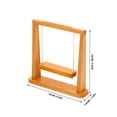 thumbnail image 2 of Hytrove Miniature Porch Swing Light Brown Wood for Friends 1Pack, 2 of 6