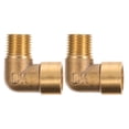 thumbnail image 1 of MasteelfCA 1 Set 2Pcs Thickened 90 Degree Creative Air Pipe Connectors Fittings (Golden), 1 of 7