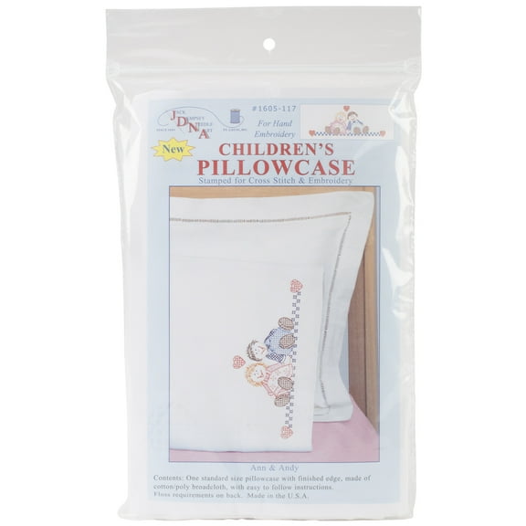 Jack Dempsey Needle Art Ann and Andy Childrens Pillowcase