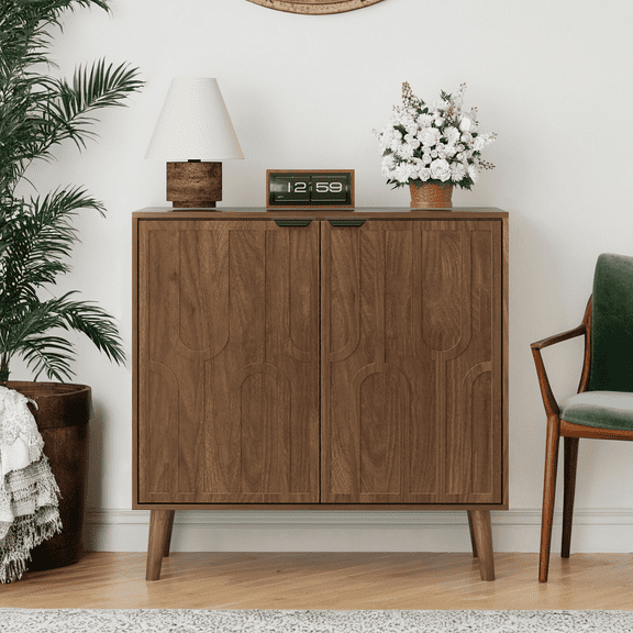 Semiocthome 32" Farmhouse Sideboard Buffet Cabinet, 30.71 in H x 31.5 in L x 14.96 in W