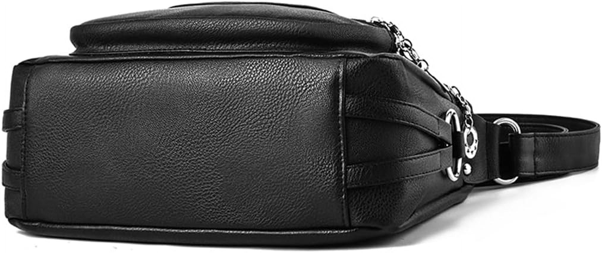 Leather Crossbody Bag for Women Multi Pockets Shoulder Purse Lightweight Messenger Bag Ladies Pocketbook
