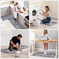 thumbnail image 7 of Kitchen Mats for Floor, Kitchen Rugs Sets of 2, Cushioned Anti Fatigue Mats for Kitchen Floor, Non-Slip Kitchen Decor, Water Resistant Kitchen Rug for Home, Kitchen, 17.3"x30"+17.3"x47", 7 of 7