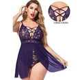 thumbnail image 6 of Xysaqa Plus Size Nightgowns for Women Floral Lace Sleep Dress Sexy Sleepwear Chemise Nightwear Dress Ladies Lingerie 2X 3X 4X 5X 6X Clearance, 6 of 9